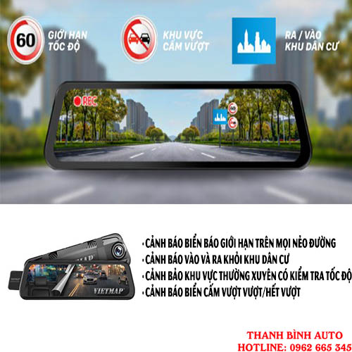 Vietmap G40 Camera gắn gương cảnh báo biển báo giao thông tại Thanh Bình auto