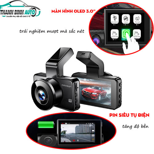 Camera hành trình Vietmap R1 cảm ứng OLED và những tính năng nổi bật tại Thanh Bình auto