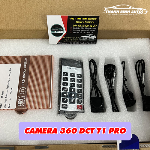 Hình ảnh bộ sản phẩm Camera 360 DCT T1 Pro chính hãng tại Thanh Bình Auto