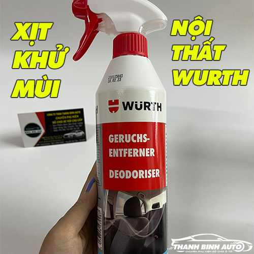 Chất khử mùi nội thất Wurth giúp loại bỏ tất cả mùi hôi