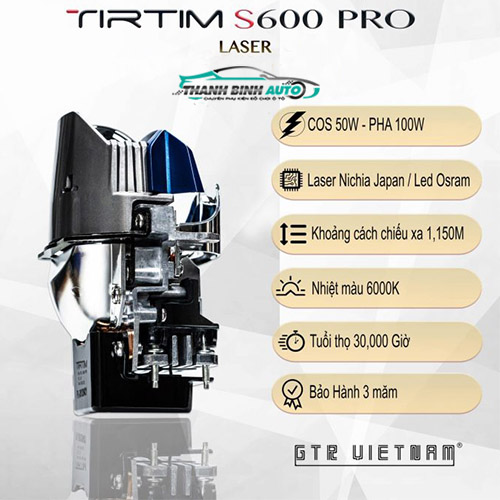 Thông số kỹ thuật về đèn Bi Laser Tirtim S600 Pro