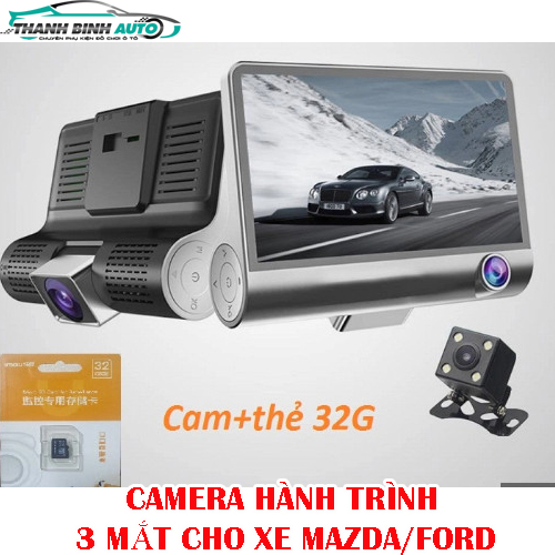 camera hanh trinh 3 mat cho xe mazda ford 2