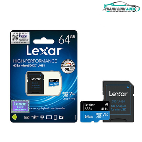 Mua thẻ nhớ 64GB Lexar chất lượng tại Thanh Bình Auto