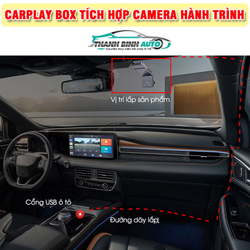Địa chỉ lắp Carplay Box tích hợp camera hành trình uy tín tại TPHCM