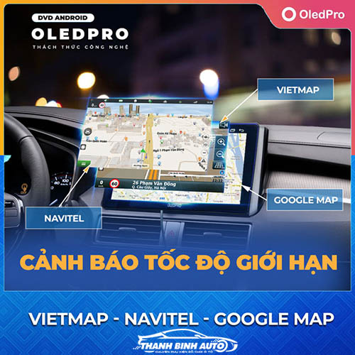 Màn hình OledPro X4S được tích hợp 3 loại bản đồ thông minh