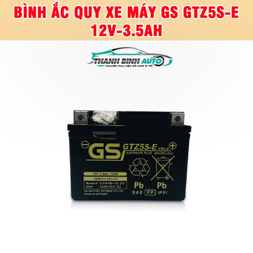 Bình ắc quy xe máy GS GTZ5S-E 12V-3.5AH Thanh Bình Auto