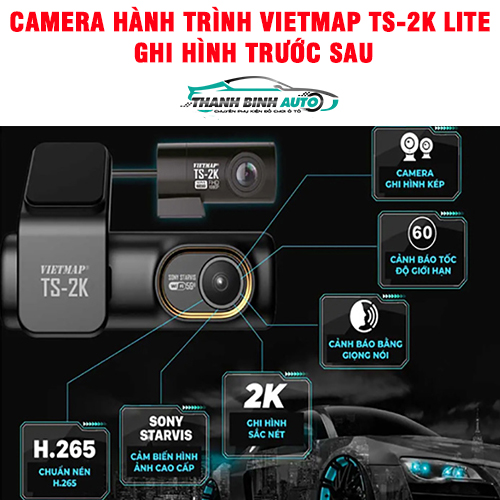 Camera hành trình Vietmap TS-2K Lite độ phân giải Full HD cho hình ảnh rõ nét