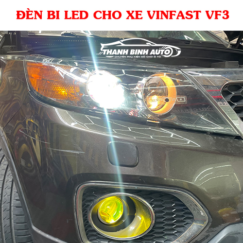 Lắp đèn bi led cho xe VinFast VF3 tại Thanh Bình Auto