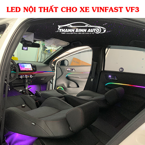 Lắp led nội thất cho xe VinFast VF3 tại Thanh Bình Auto