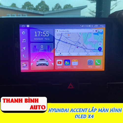 hyundai accent lap man hinh oled x4 thanh binh auto2