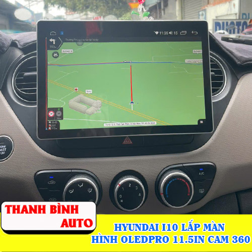 hyundai i10 lap man hinh oledpro 115in cam 360 thanh binh auto3