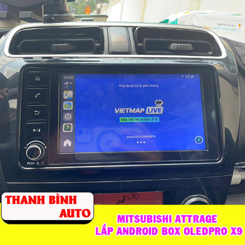 mitsubishi attrage lap android box oledpro x9 thanh binh auto5