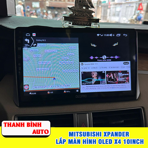 mitsubishi xpander lap man hinh oled x4 10inch thanh binh auto3