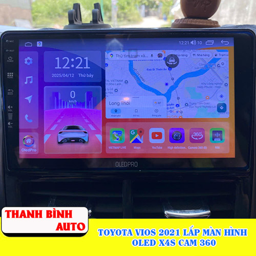 toyota vios 2021 lap man hinh oled x4s cam 3602 thanh binh auto2