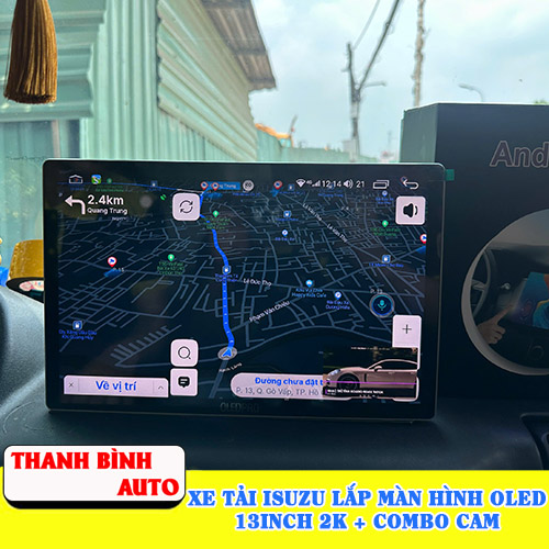 xe tai isuzu lap man hinh oled 13inch 2k combo cam4