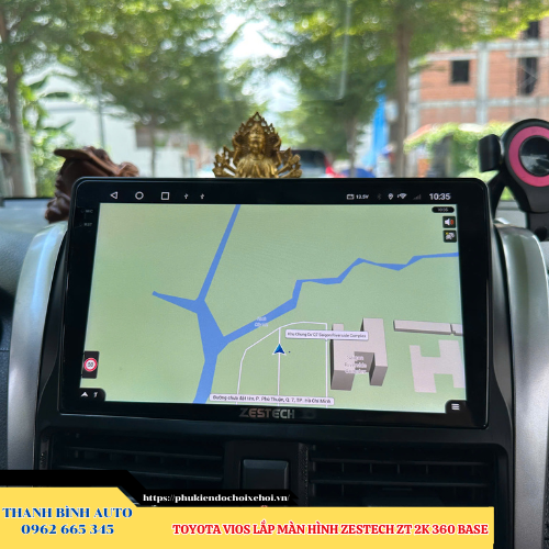 Toyota Vios lắp màn hình Zestech ZT 2K 360 bản Base Thanh Bình Auto