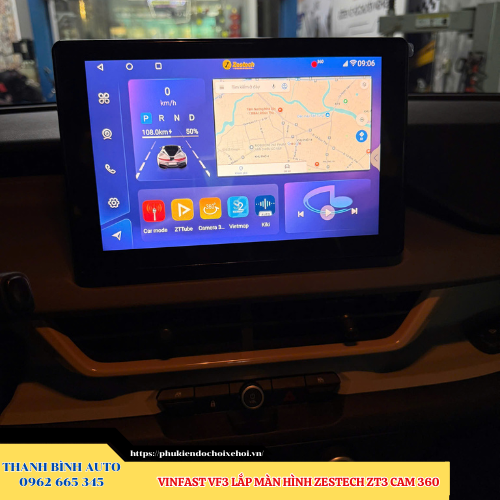 VinFast VF3 lắp màn hình Zestech ZT3 Cam 360 Thanh Bình Auto