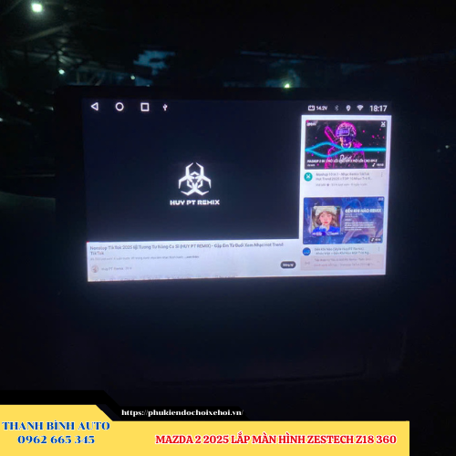 Mazda 2 2025 lắp màn hình Zestech Z18 360 Thanh Bình Auto