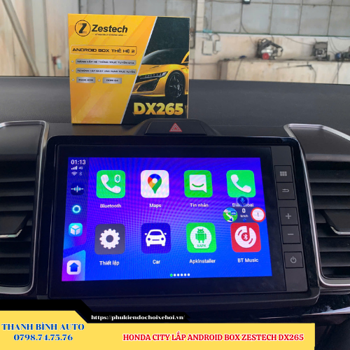 Honda City lắp Android Box Zestech DX265 Thanh Bình Auto