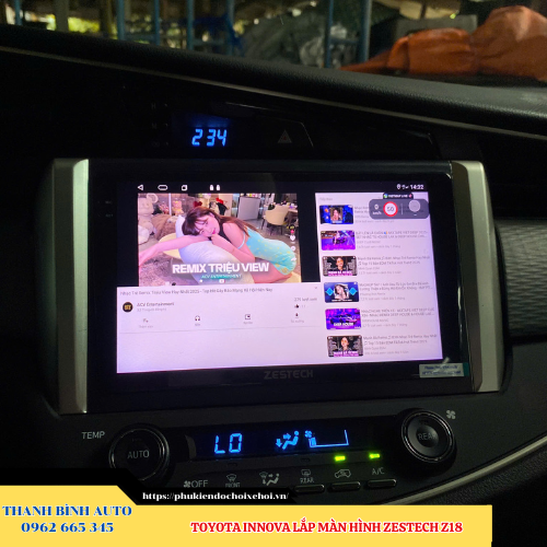 Toyota Innova lên màn hình Zestech Z18 Thanh Bình Auto