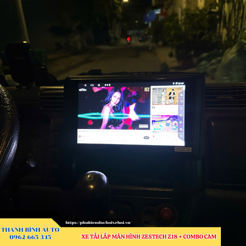 Xe tải lắp màn hình Zestech Z18 + Combo Cam Thanh Bình Auto