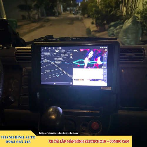 Xe tải lắp màn hình Zestech Z18 + Combo Cam Thanh Bình Auto