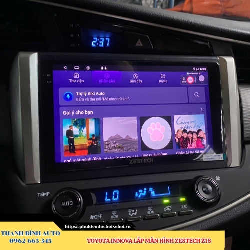 Toyota Innova lên màn hình Zestech Z18 Thanh Bình Auto