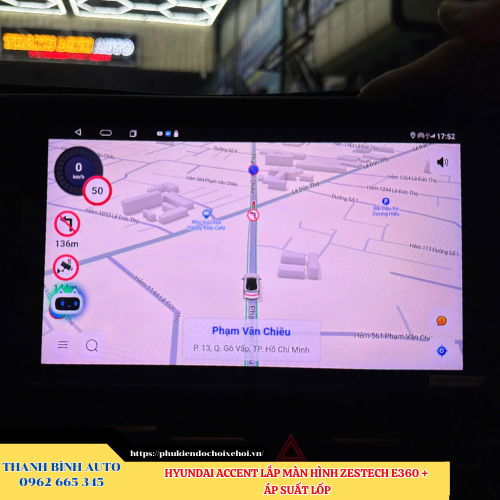 Hyundai Accent lắp màn hình Zestech E360 + Cảm biến áp suất lốp Thanh Bình Auto