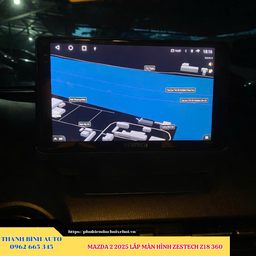 Mazda 2 2025 lắp màn hình Zestech Z18 360 Thanh Bình Auto