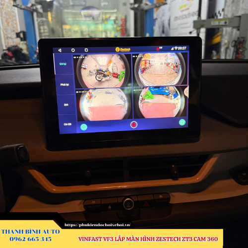 VinFast VF3 lắp màn hình Zestech ZT3 Cam 360 Thanh Bình Auto