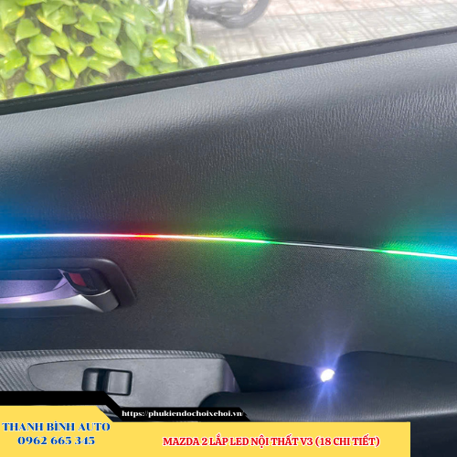 Mazda 2 lắp Led nội thất V3 Thanh Bình Auto