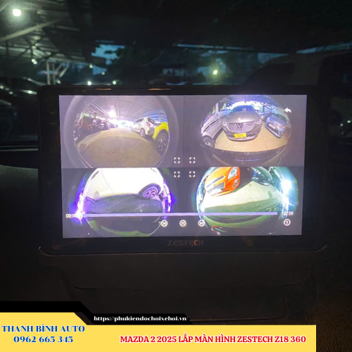 Mazda 2 2025 lắp màn hình Zestech Z18 360 Thanh Bình Auto