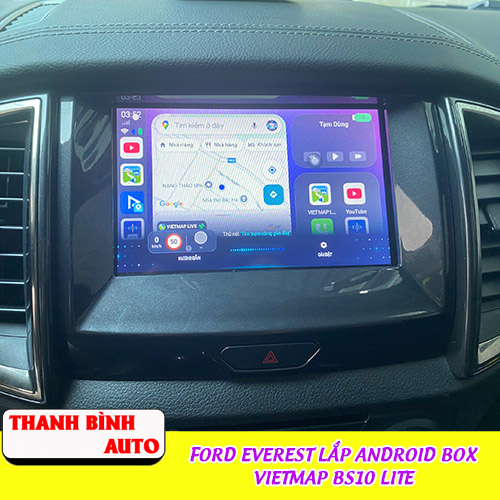 Ford Everest lắp Android Box Vietmap BS10 Lite Thanh Bình Auto