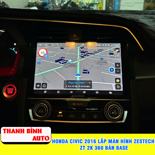 Honda Civic 2016 lắp màn hình Zestech ZT 2K 360 Bản Base Thanh Bình Auto
