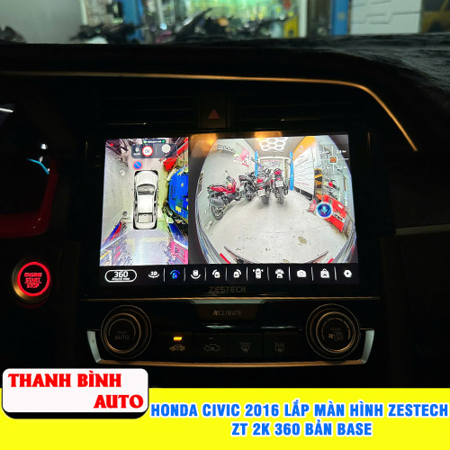 Honda Civic 2016 lắp màn hình Zestech ZT 2K 360 Bản Base Thanh Bình Auto