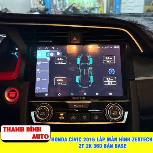 Honda Civic 2016 lắp màn hình Zestech ZT 2K 360 Bản Base Thanh Bình Auto