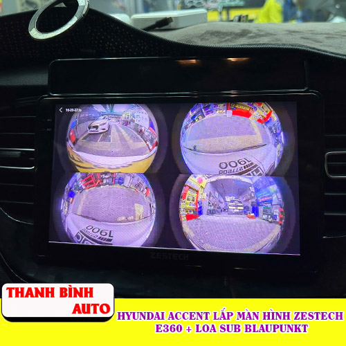 Hyundai Accent lắp màn hình Zestech E360 + Loa Sub Blaupunkt Thanh Bình Auto