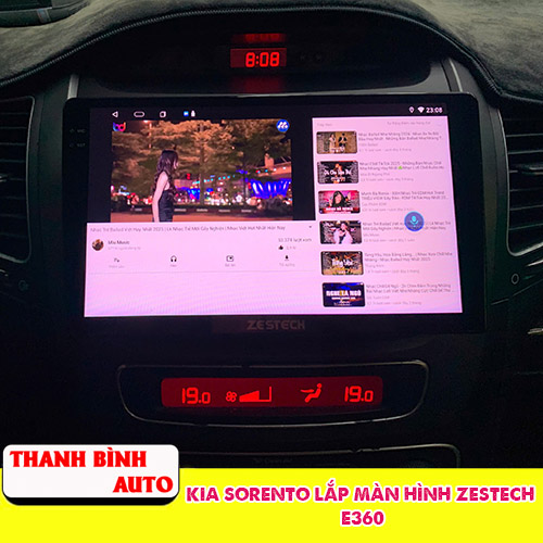 Kia Sorento lắp màn hình Zestech E360 Thanh Bình Auto