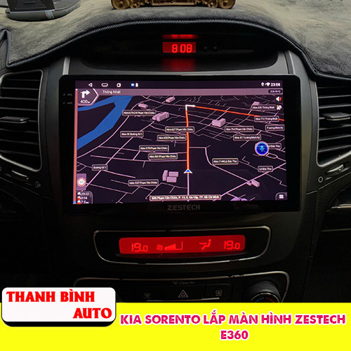 Kia Sorento lắp màn hình Zestech E360 Thanh Bình Auto