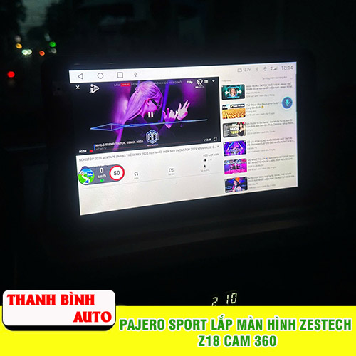 Mitsubishi Pajero Sport lắp màn hình Zestech Z18 360 Thanh Bình Auto