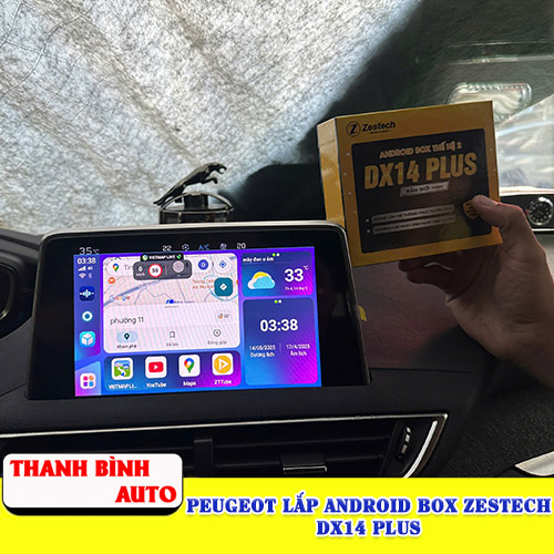 Peugeot lắp Android Box Zestech DX14 Plus Thanh Bình Auto