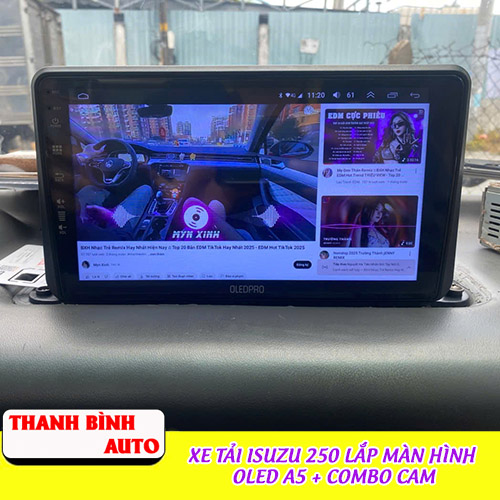 Xe Tải Isuzu 250 lắp màn hình Oled A5 + Combo Cam Thanh Bình Auto