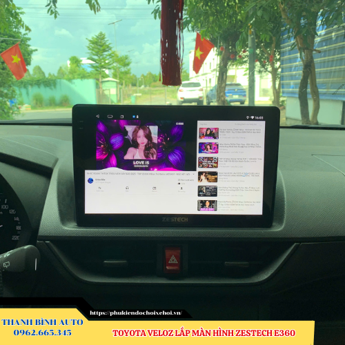 Toyota Veloz gắn màn hình Zestech E360 Thanh Bình Auto
