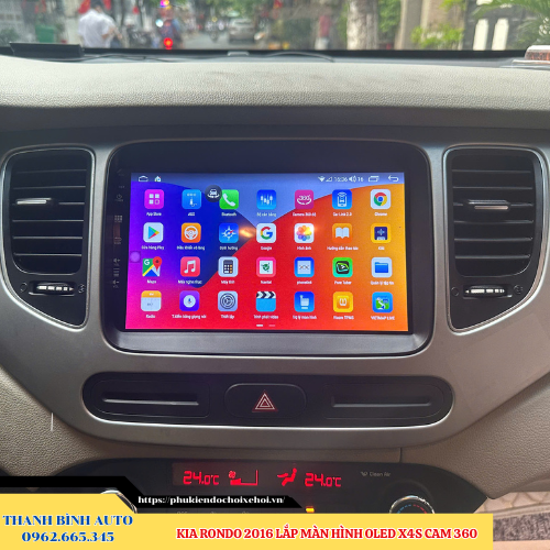Kia Rondo 2016 lắp màn hình Oled X4S Cam 360 Thanh Bình Auto