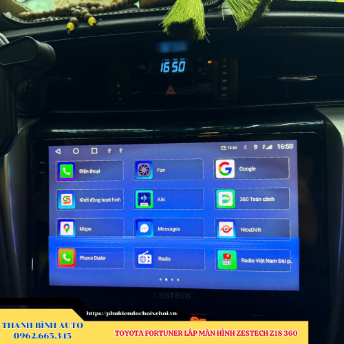 Toyota Fortuner lắp màn hình Zestech Z18 360 Thanh Bình Auto
