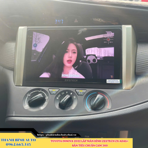 Toyota Innova 2022 lắp màn hình Zestech ZX ADAS+ Bản Tiêu Chuẩn Camera 360 Thanh Bình Auto