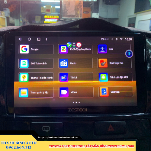 Toyota Fortuner 2016 - 2024 lắp màn hình Zestech Z18 360 Thanh Bình Auto