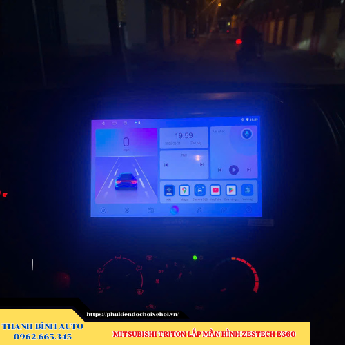 Mitsubishi Triton lắp màn hình Zestech E360 Thanh Bình Auto