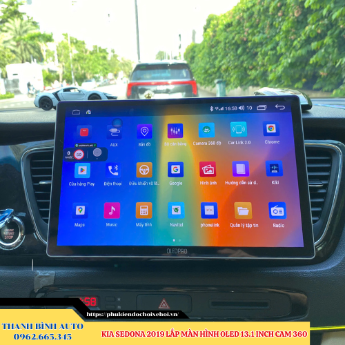 Kia Sedona 2019 lắp màn hình Oled 13.1inch Cam 360 Thanh Bình Auto