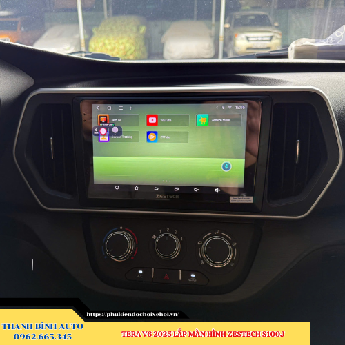 Tera V6 2025 lắp màn hình Zestech S100J Thanh Bình Auto
